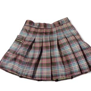 Cider Multicolor Plaid Mini Skirt